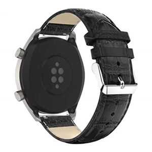 Generic Huawei Watch GT / Watch 2 Pro / Watch Magic 22mm urrem i ægte kr Black
