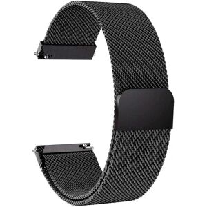 Generic Garmin Forerunner 645 / 245 milanese stainless steel watch strap Black