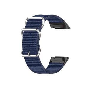 Generic Fitbit Charge 5 elastic nylon watch strap - Dark Blue Blue