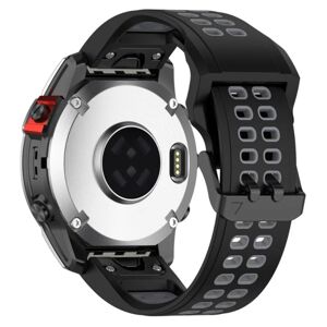 Generic Garmin Enduro 2 / Tactix 7 / Fenix 7 tofarvet silikone urrem - S Black