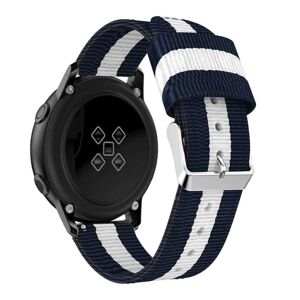 Generic Samsung Galaxy Watch Active 20mm nylonurrem - blå / hvid Blue