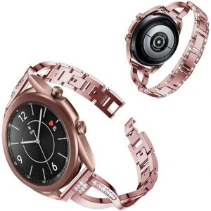 Generic Samsung Galaxy Watch 3 (41mm) rhinesten rustfrit stål rem - pink Pink