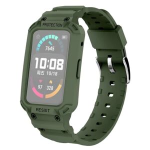 Generic Huawei Watch Fit / Honor Watch ES beskyttelsescover med urrem - Green