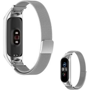 Generic Xiaomi Mi Smart Band 6 / 5 stainless steel watch strap - Silver Silver grey