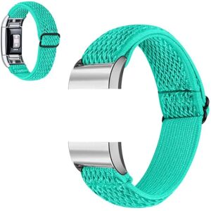 Generic Fitbit Charge 2 nylon elastic watch strap - Mint Green Green