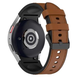 Generic Samsung Galaxy Watch 5 / 4 / 3 (41mm) silikone i læder urrem med Brown