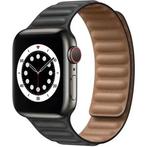 Læderarmbånd Apple Watch 38mm/40mm/41mm - Ægte læderarmbånd - Elegant og holdbart Svart