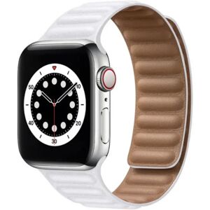 Læderarmbånd Apple Watch 42mm/44mm/45mm/49mm - Ægte læderarmbånd - Elegant og holdbart Vit