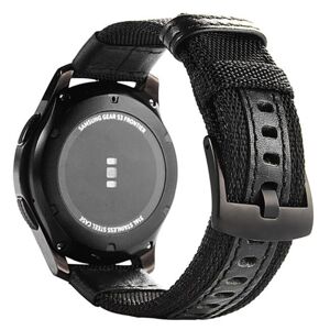 Samsung Galaxy Watch S3 Frontier - Slidstærkt nylonarmbånd Svart 22mm