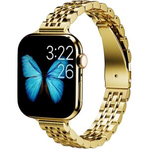 Slank urrem til Apple Watch-rem 41 mm 40 mm 38 mm, Justerbar , Kompatibel med iwatch-remme Series 9/8/7/6/SE/5/4/3/2/1, Guld Gold