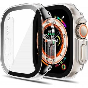 ExpressVaruhuset 2-PACK Apple Watch 49mm Ultra Stötdämpande Skal 9H Härdat Glas 2 Transparent