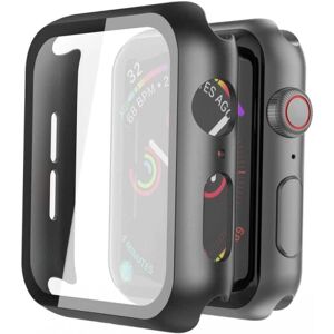 ExpressVaruhuset 2-PACK Apple Watch 7 / 8 / 9 (45mm) stødabsorberende skal 9H hær Rosenguld