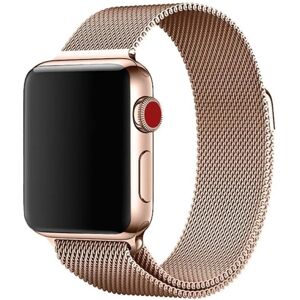 ExpressVaruhuset Apple Watch SE 40 mm armbånd Milanese Loop Rose Gold Black