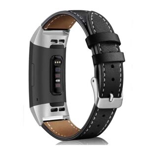 ExpressVaruhuset Fitbit Charge 4 Stilfuldt læderarmbånd Retro Black