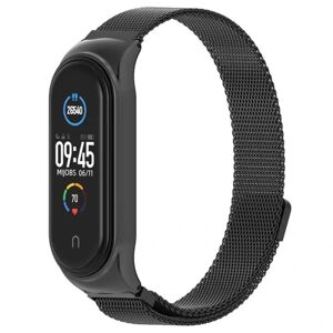 Milanese Loop Armbånd Xiaomi Mi Band 5/6 Sort