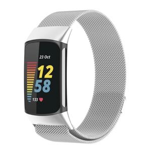 Milanese Loop Armbånd Fitbit Charge 5 Sølv