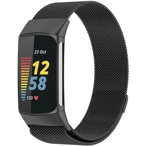 Milanese Loop Armbånd Fitbit Charge 5 Sort