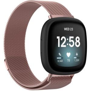 Milanese Loop Armbånd Fitbit Versa 4/Sense 2 Pink (L)