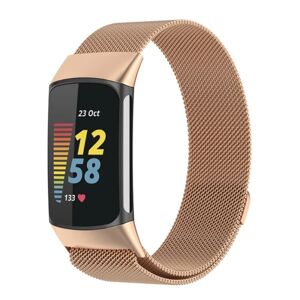 Milanese Loop Armbånd Fitbit Charge 6 Rose Gold