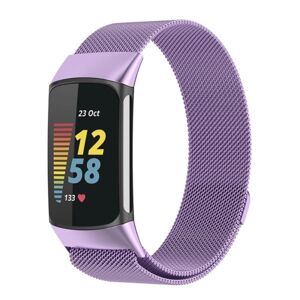 Milanese Loop Armbånd Fitbit Charge 5 Lilla