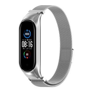 Milanese Loop Armbånd Xiaomi Mi Band 5/6 Sølv