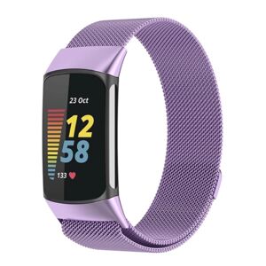 Milanese Loop Armbånd Fitbit Charge 6 Lilla