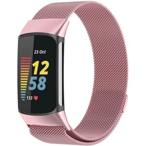 Milanese Loop Armbånd Fitbit Charge 5 Pink