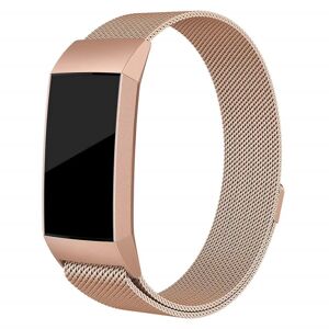 Milanese Loop Armbånd Fitbit Charge 3/4 Rose Gold