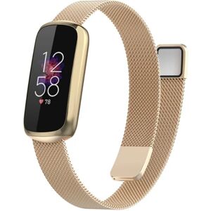 Milanese Loop Armbånd Fitbit Luxe Champagne Guld