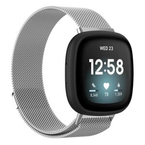 Milanese Loop Armbånd Fitbit Versa 4/Sense 2 Sølv (S)