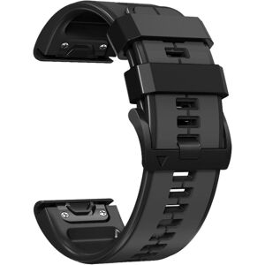 INF 26 mm bløde silikone urremme til Garmin Fenix 6X/Fenix7X/7X pro, COROS Sort