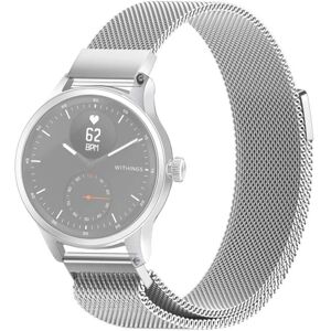 SKALO Milanese Loop til Withings ScanWatch 42mm - Vælg farve Silver