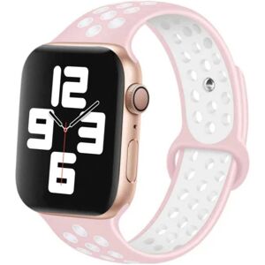 Megabilligt Apple Watch Kompatibel Armbånd 38/40/41 Silikone Sports Pink Hvid pink