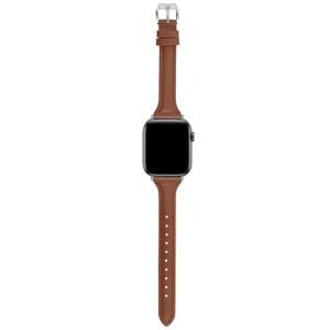 Megabilligt Læderarmbånd Apple Watch 38/40/41 1/2/3/4/5/6/7/Se Smalt Brown brun