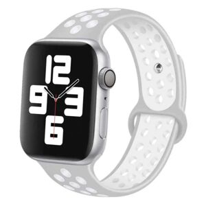 Megabilligt Apple Watch Kompatibel Armbånd 38/40/41 Silikone Sports Grå Hvid grå