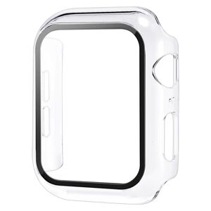 （Transparent）Etui kompatibelt med Apple Watch 44MM, 2 i 1 beskyttelses-PC-hærdende etui og HD Tempe