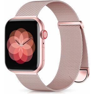 Metalbånd kompatibelt med Apple Watch-bånd 40mm 38mm 41mm Rose Pink Gold-WELLNGS Rose Pink Gold 38/40/41mm