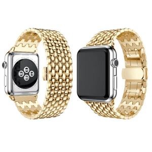 Leman Stilfuldt link i rustfrit stål - Apple Watch 42 mm (3/2/1) Guld