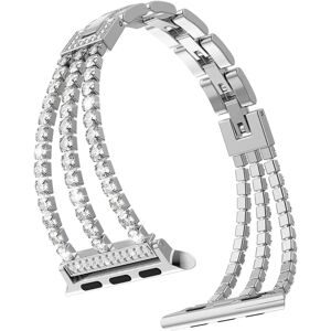 Silver Diamond-Band Kompatibel til Apple Watch 38mm 40mm 41mm Wom