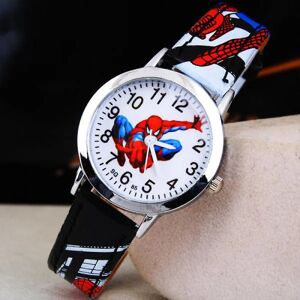 Børn Drenge Spiderman Quartz Watch Armbåndsur (Sort)