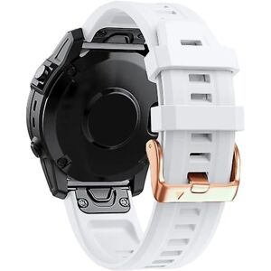 Til Garmin Fenix 6s 20 mm silikone urrem White