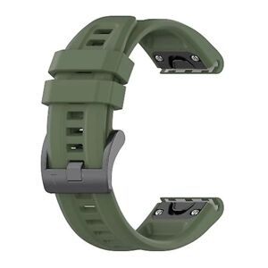 Til Garmin Fenix ​​3 Hr 26mm Silikone Sport Pure Color Watch Band Dark Green