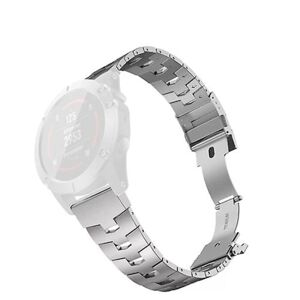 Til Garmin Fenix ​​6x 26mm Titanium Alloy Quick Release Urbånd EEI Silver