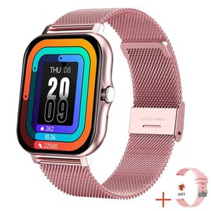 Smart Watch Herr Dam Smartwatch Til Android Telefoner Iphone Pulsmåler Fitness Tracker Pink