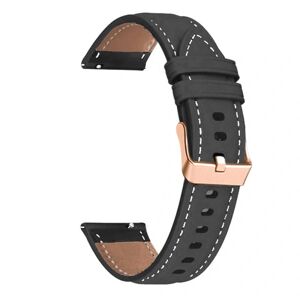 Läder Smart Watch Armbånd For HUAWEI WATCH GT 4 41mm/Garmin Venu 3S/Venu 2S Armbånd Rose Gold Spænde 18mm Armbånd Armbånd Läder sort Læder sort Leather black For Vivoactive 3S 4S
