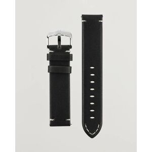 HIRSCH Ranger Retro Leather Watch Strap Black men 20MM Sort