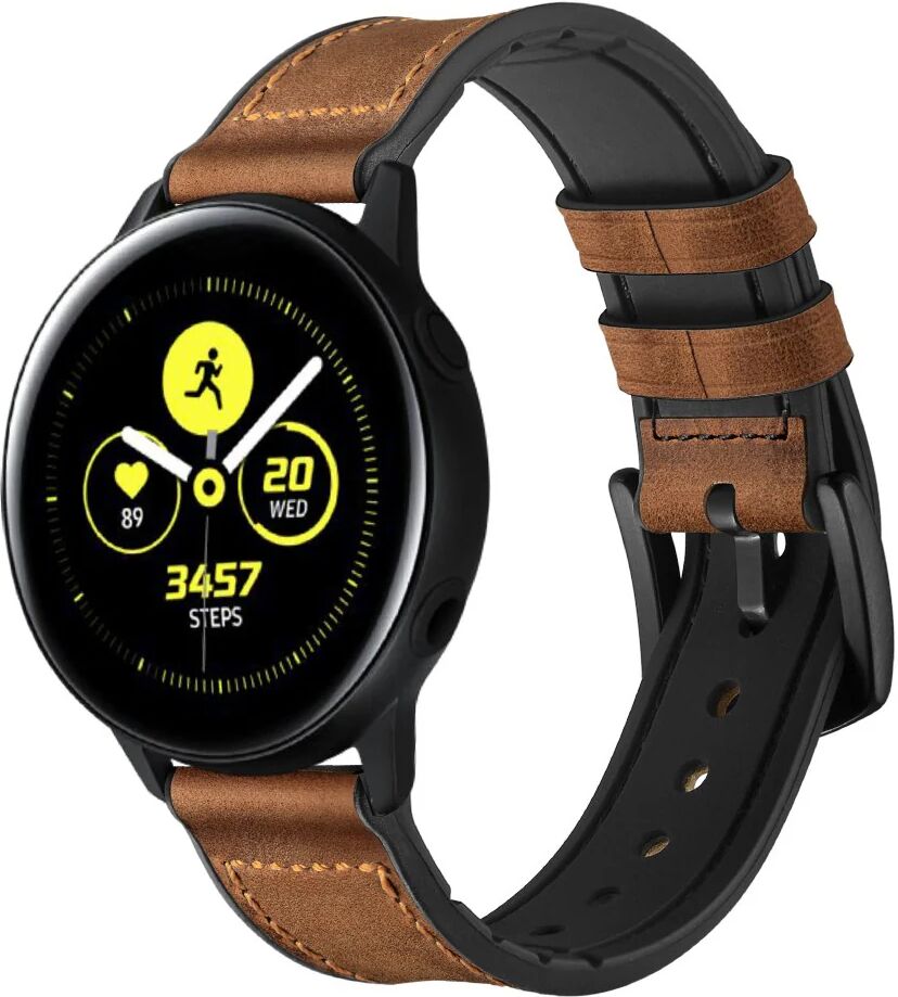 MOBILCOVERS.DK Smartwatch Læder Silikone Rem (20mm) - Brun