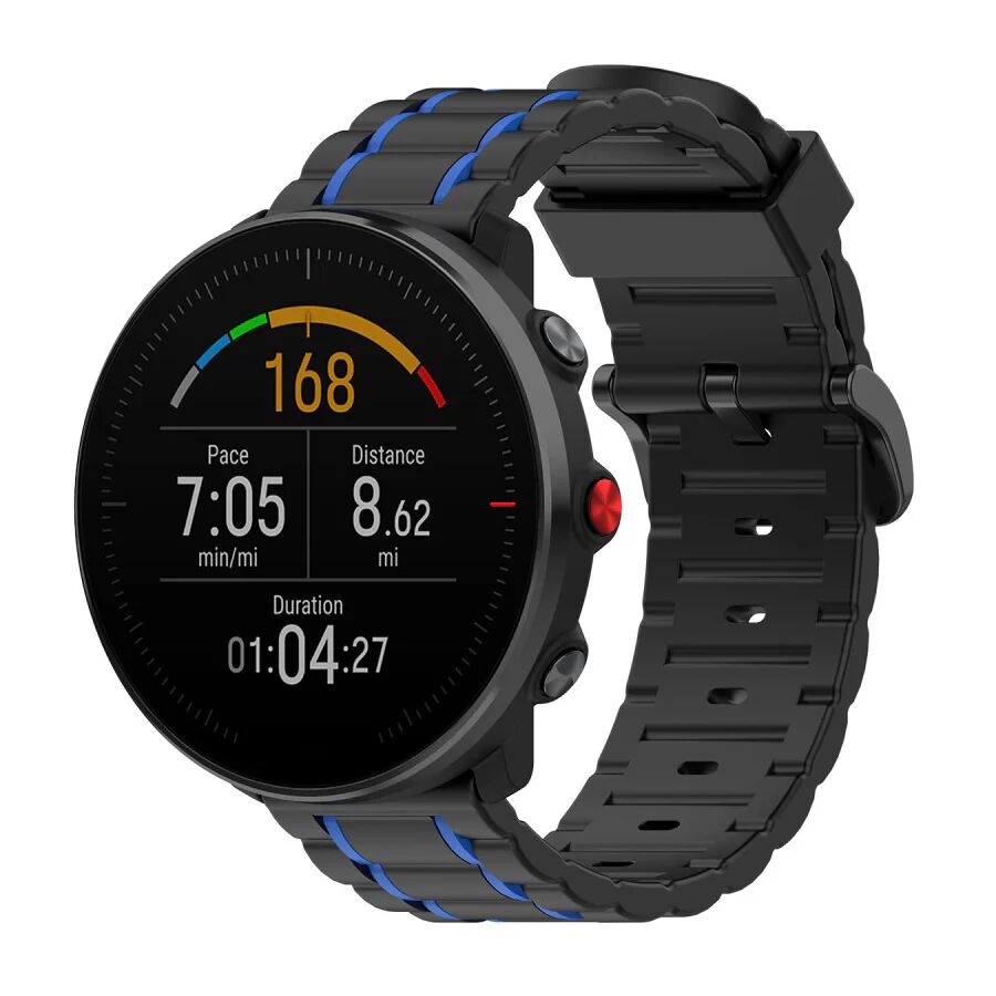 MOBILCOVERS.DK Smartwatch Silikone Rem (22mm) - Sort / Mørkeblå