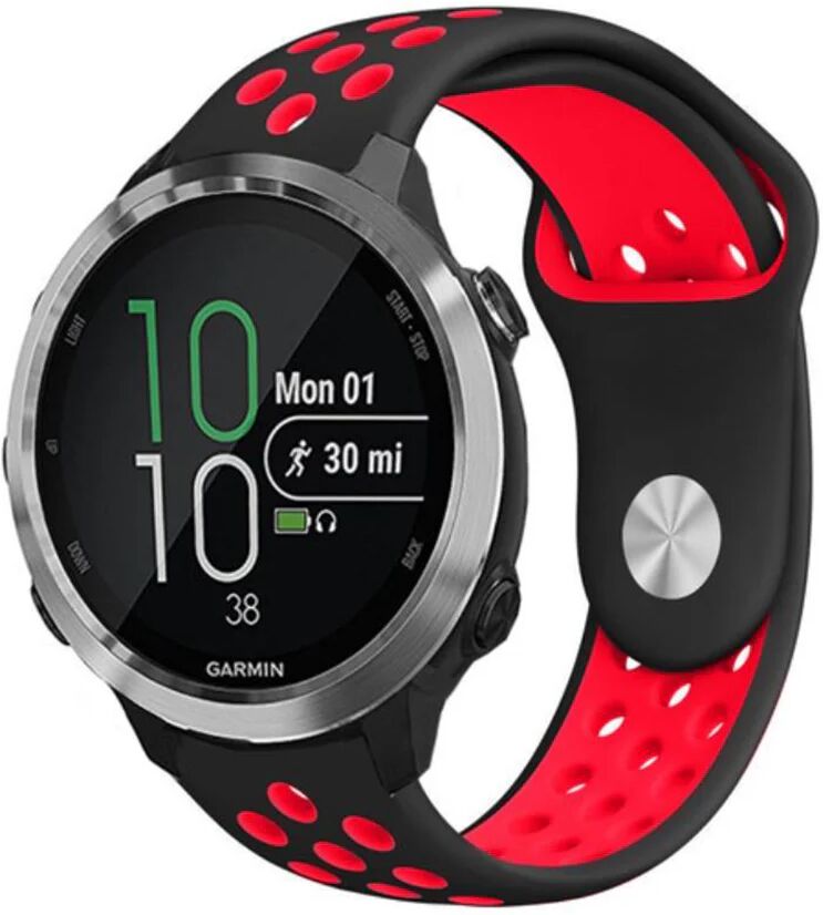 MOBILCOVERS.DK Smartwatch Hullet Silikone Rem (20mm) - Sort / Rød