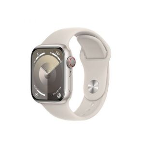 Apple Watch Series 9 GPS+Cellular 41mm plata con correa blanca M/L (MRHN3QL/A)